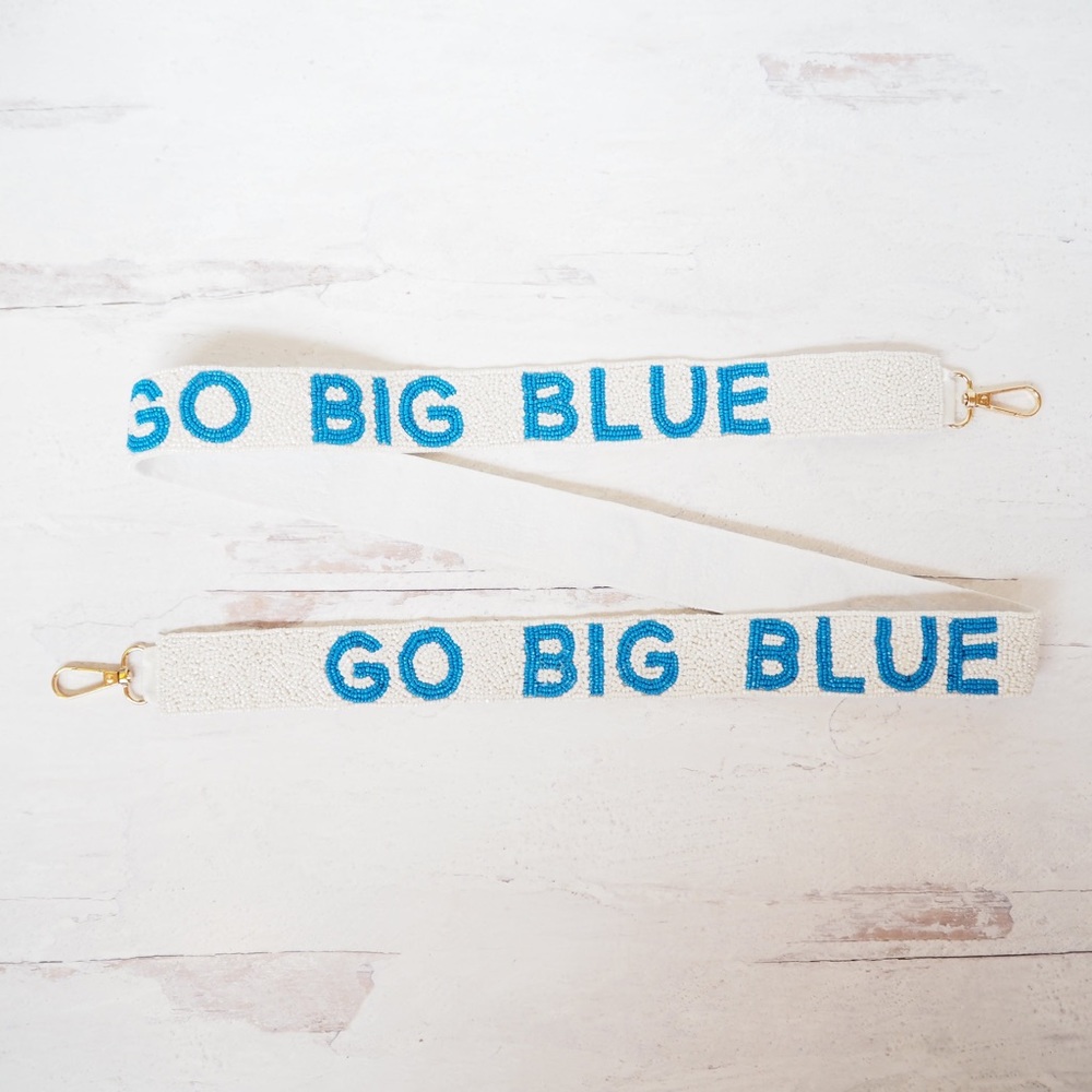 Beaded Go Big Blue Kentucky Wildcats Collegiate Game Day Purse Strap